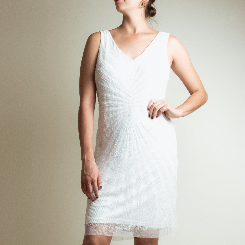 Adrianna Papell Sleeveless Beaded Cocktail Dress